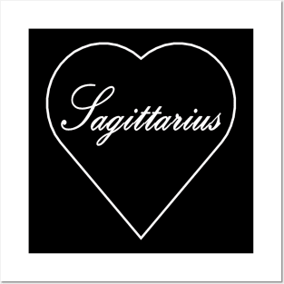 Sagittarius Zodiac Heart Posters and Art